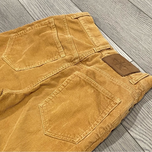 Calvin Klein Jeans Corduroy Pants Juniors 3 Low Rider Straight Button Fly Camel - Picture 9 of 15